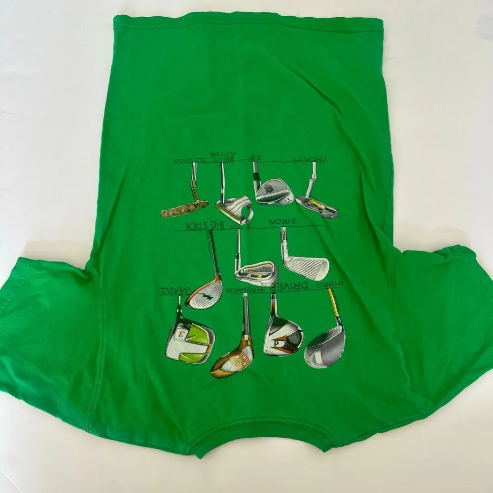 Wes & Willy Green Golf Tee - 'Join the Club' Graphic youth medium